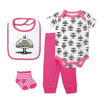 3 Stories Trading Company Baby Girls 4-pc. Baby Clothing Set
