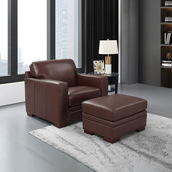 Dillon Leather Upholstery Collection 2-pc. Track-Arm Chair