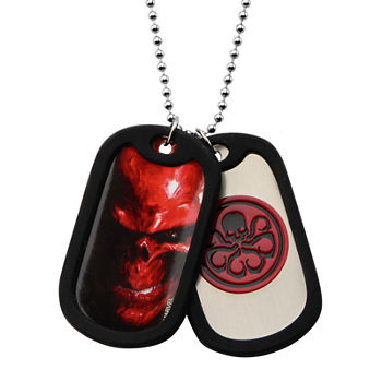 Marvel Hydra Mens Stainless Steel Double Dog Tag Pendant Necklace