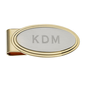 Personalized Stepped Two-Tone Money Clip