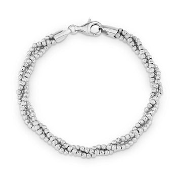 Made in Italy Sterling Silver Beaded Bracelet