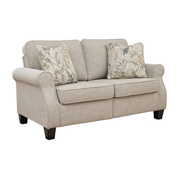 Signature Design by Ashley® Alessio Roll-Arm Upholstered Loveseat