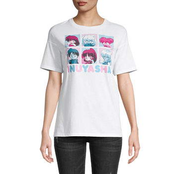 Inuyasha Juniors Womens Crew Neck Short Sleeve Graphic T-Shirt