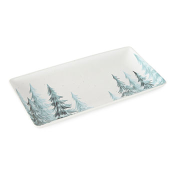 Tabletops Unlimited Enchanted Woods Stoneware Serving Tray