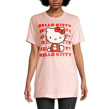 Hello Kitty Juniors Womens Oversized Graphic T-Shirt