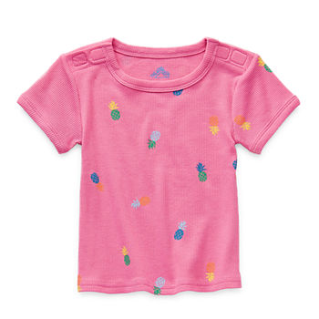 Thereabouts Toddler Girls Adaptive Round Neck Short Sleeve T-Shirt