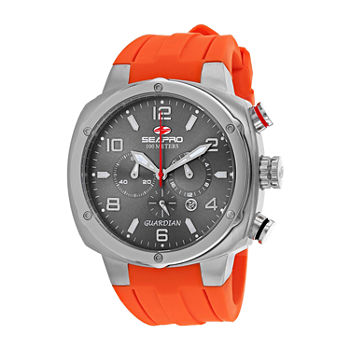 Sea-Pro Mens Orange Strap Watch Sp3344