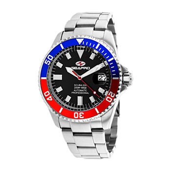 Sea-Pro Mens Automatic Silver Tone Stainless Steel Bracelet Watch Sp4319