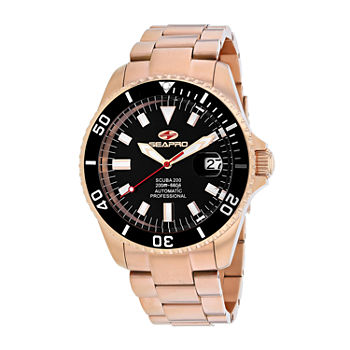Christian Van Sant Mens Automatic Rose Goldtone Stainless Steel Bracelet Watch Sp4322