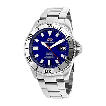 Sea-Pro Mens Automatic Silver Tone Stainless Steel Bracelet Watch Sp4316
