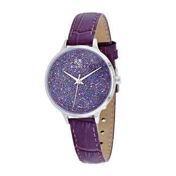 Roberto Bianci Womens Purple Leather Strap Watch Rb0242