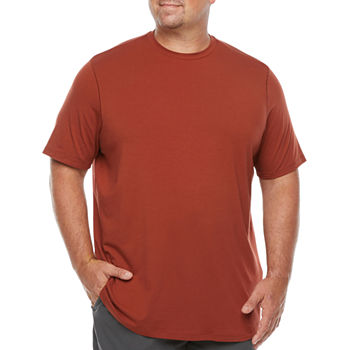 Stylus Big & Tall Mens Stretch Pima Cotton Crew Neck Short Sleeve T-Shirt