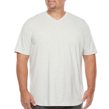 Stylus Big & Tall Mens Stretch Pima Cotton V Neck Short Sleeve T-Shirt