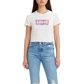 Levi's Womens Crew Neck Short Sleeve Graphic T-Shirt