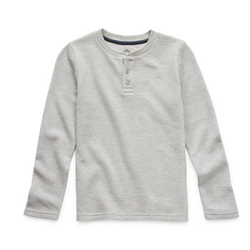 Thereabouts Little & Big Boys Henley Neck Long Sleeve Thermal Top