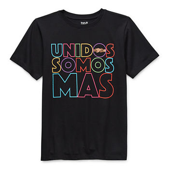 Hope & Wonder Unidos Somos Mas Kids Unisex Crew Neck Short Sleeve Graphic T-Shirt