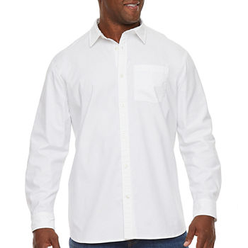 mutual weave Big and Tall Mens Regular Fit Long Sleeve Button-Down Oxford Shirt