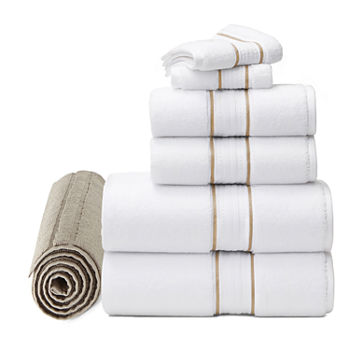 Fieldcrest Luxe Border Stripe 7pc Bath Towel Set