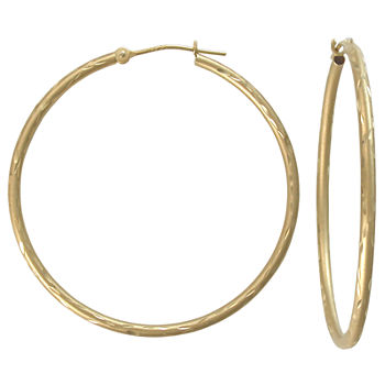 14K Gold 37mm Hoop Earrings