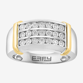 Effy  Mens 1/4 CT. T.W. Genuine White Diamond Sterling Silver Fashion Ring