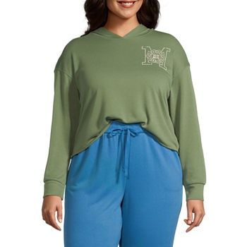 Arizona Body Juniors Long Sleeve Hooded Pajama Top