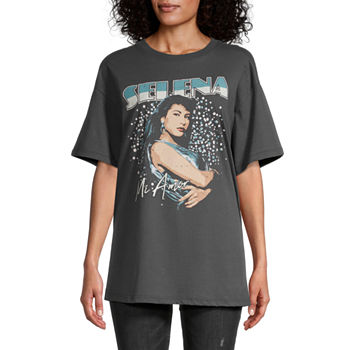 Selena Mi Amor Juniors Womens Oversized Graphic T-Shirt