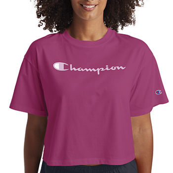 Champion Womens Crew Neck Short Sleeve Graphic T-Shirt