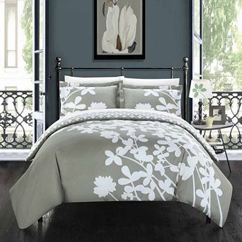 Chic Home Calla Lily 7-pc. Reversible Duvet Cover Set