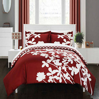 Chic Home Calla Lily 7-pc. Reversible Duvet Cover Set