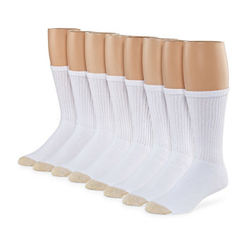 Gold Toe® Mens 6 + 2 Bonus Pairs Athletic Crew Socks