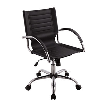 Faux Leather and Chrome Office Chair