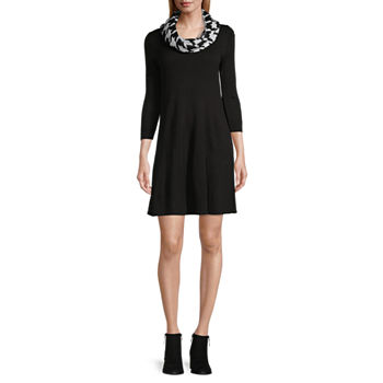 by&by Juniors 3/4 Sleeve Shift Dress