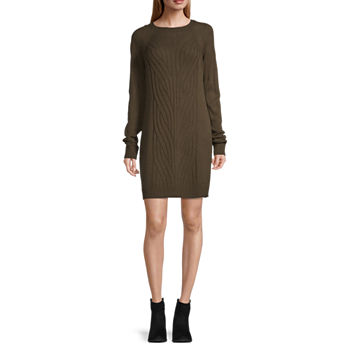 by&by Juniors Long Sleeve Sweater Dress