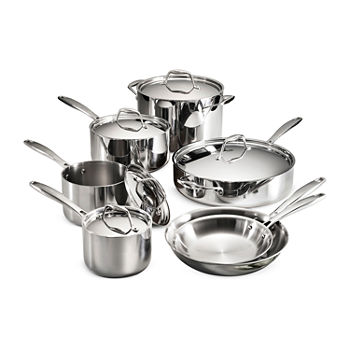 Tramontina Gourmet 12-pc. Tri-Ply Clad 18/10 Stainless Steel Induction-Ready Cookware Set
