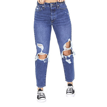 Forever 21 - Juniors Distressed Womens Mom Jean