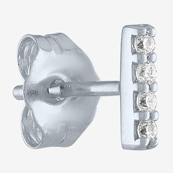 Diamond Addiction Initial "I" Diamond Accent Lab Grown White Diamond Sterling Silver Single Earrings