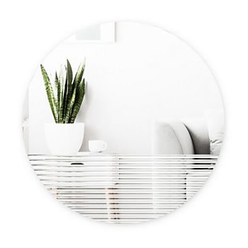 Umbra Ridge 24 In Clear Wall Mount Round Wall Mirror