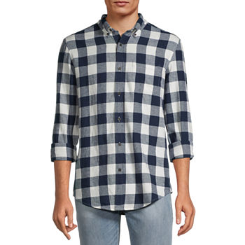 St. John's Bay Mens Long Sleeve Classic Fit Flannel Shirt