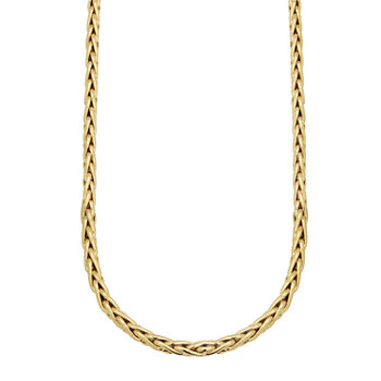 Made in Italy 14K Yellow Gold 140 Gauge Wheat Chain Necklace