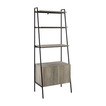 Modern Ladder Shelf-Cabinet Bookcase