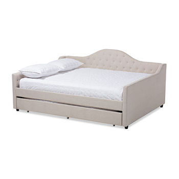 Eliza Tufted Upholstered Full Daybed with Trundle