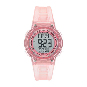 Armitron Pro Sport Womens Chronograph Digital Pink Strap Watch 45/7086tpk