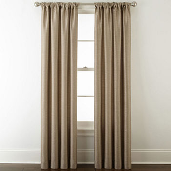 JCPenney Home Westfield Light-Filtering Rod Pocket Single Curtain Panel