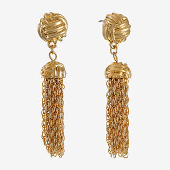 Monet Jewelry Gold Tone Tassel Drop Earrings