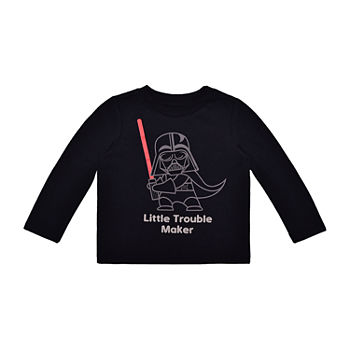 Okie Dokie Baby Boys Crew Neck Star Wars Long Sleeve Graphic T-Shirt