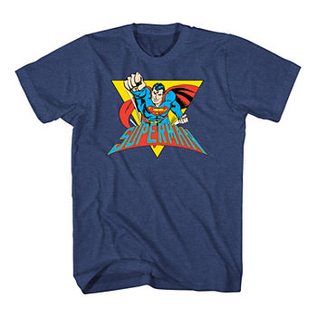 Big and Tall Mens Crew Neck Short Sleeve Regular Fit Superman Graphic T-Shirt