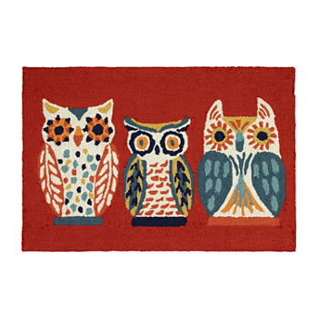 Liora Manne Frontporch What A Hoot Hand Tufted Rectangular Washable Indoor Outdoor Rugs