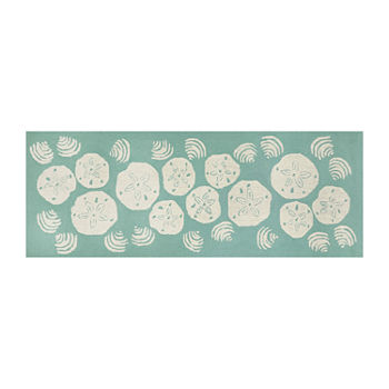 Liora Manne Frontporch Shell Toss Hand Tufted Washable Indoor Outdoor Rectangular Accent Rug