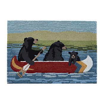 Liora Manne Frontporch Are We Bear Yet? Hand Tufted Washable Indoor Outdoor Rectangular Accent Rug