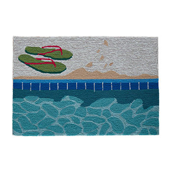 Liora Manne Frontporch Poolside Hand Tufted Rectangular Washable Indoor Outdoor Rugs